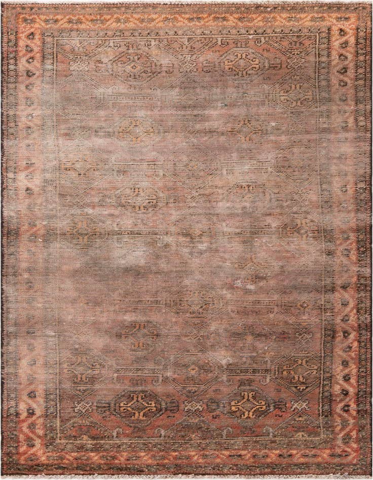 Detail image of 3' 5 x 7' 7 Hand Knotted Ultra Vintage Persian Wool Runner Rug