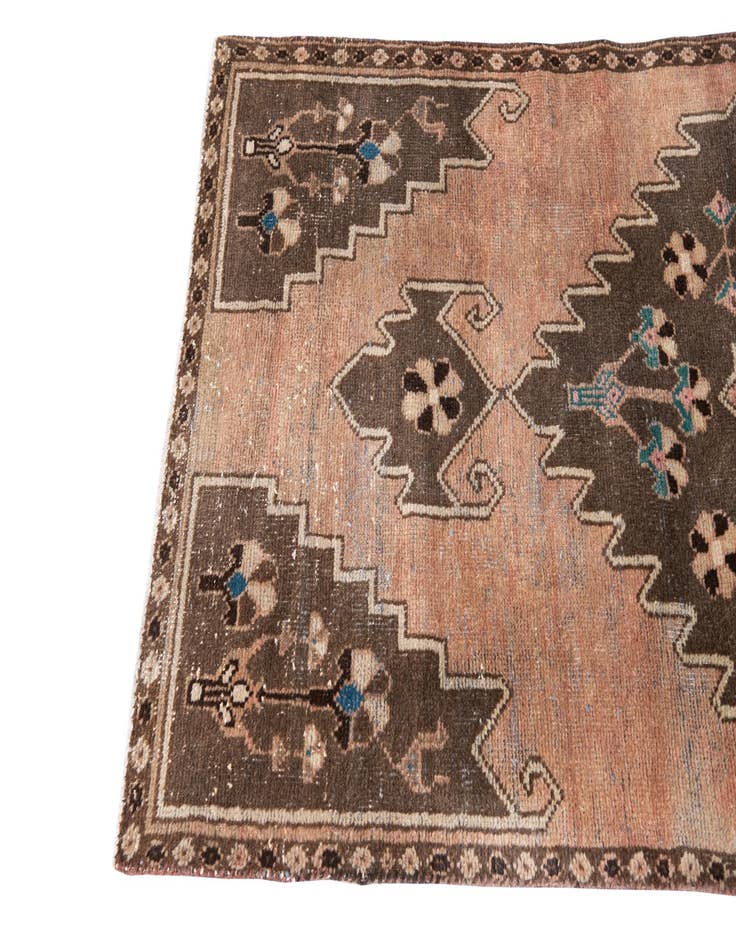 Detail image of 3' 1 x 6'  Hand Knotted Ultra Vintage Persian Wool Runner Rug