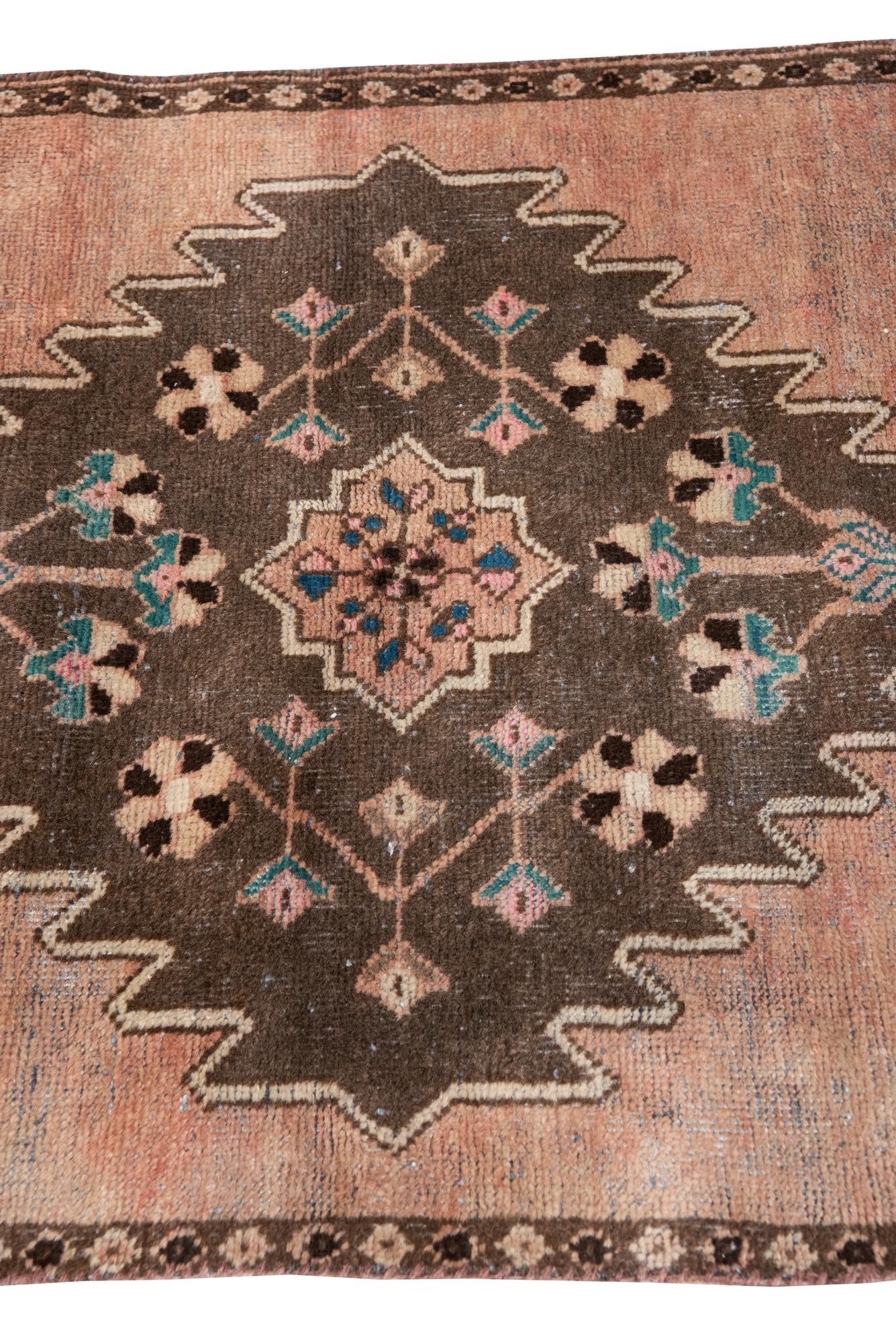 95cm x 185cm Hand Knotted Ultra Vintage Persian Wool Runner Rug