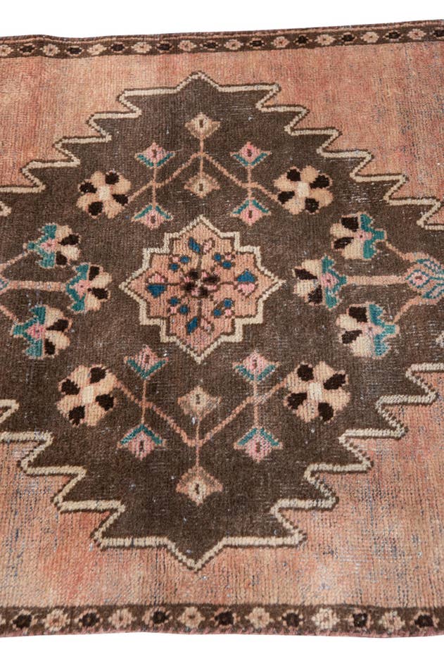 Detail image of 3' 1 x 6' Hand Knotted Ultra Vintage Persian Wool Runner Rug