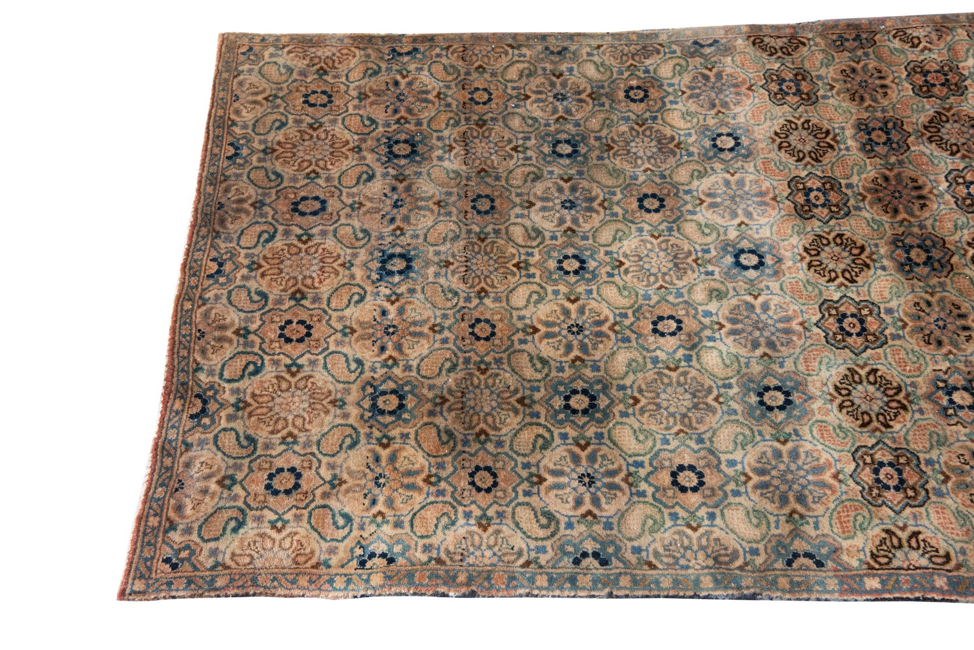 3' 2 x 5' 3 Hand Knotted Ultra Vintage Persian Wool Runner Rug