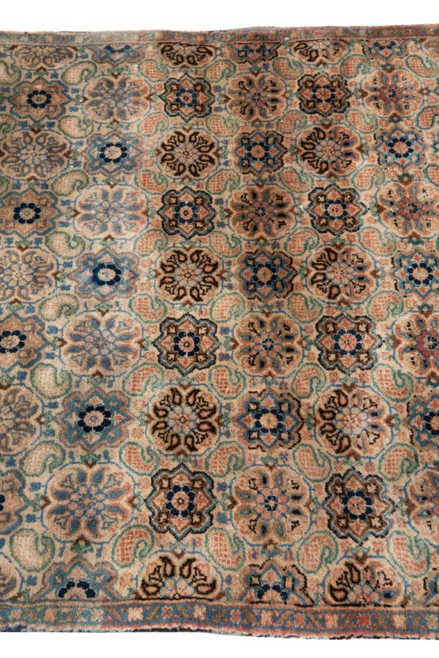 Detail image of 3' 2 x 5' 3 Hand Knotted Ultra Vintage Persian Wool Runner Rug