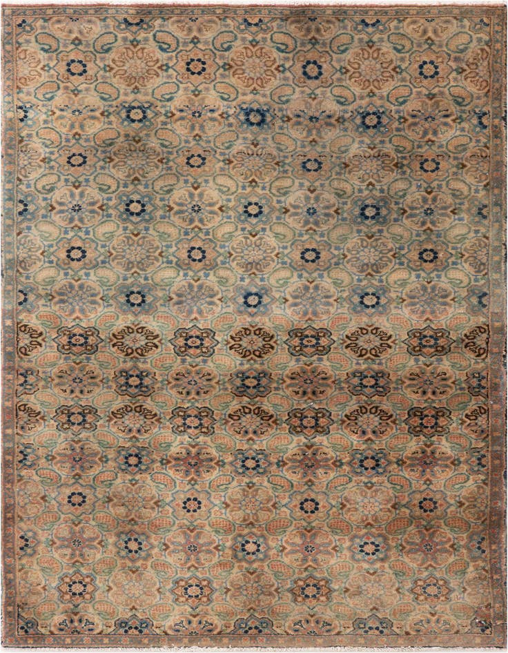 Detail image of 3' 2 x 5' 3 Hand Knotted Ultra Vintage Persian Wool Runner Rug