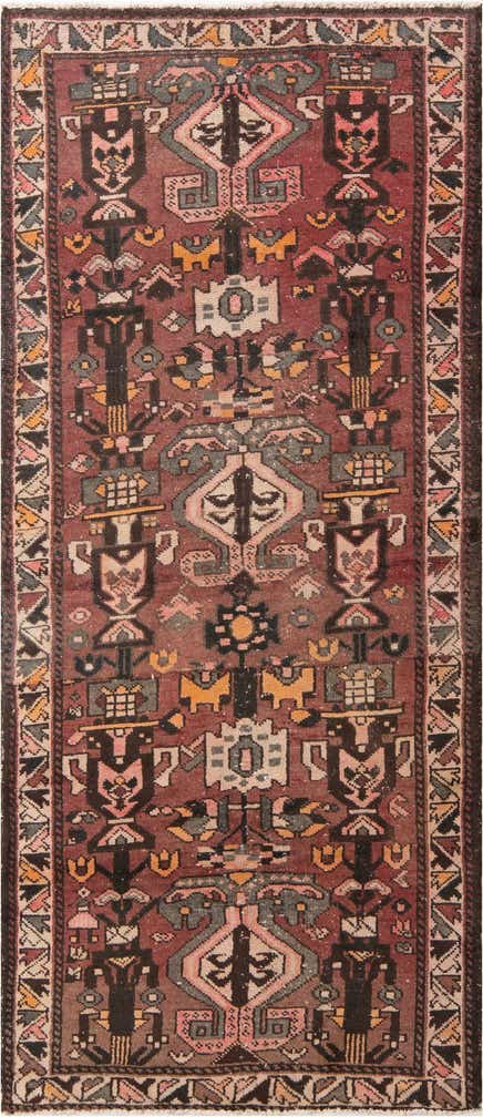 105cm x 245cm anudado a mano Ultra Vintage Alfombra Persa Lana Pasillera