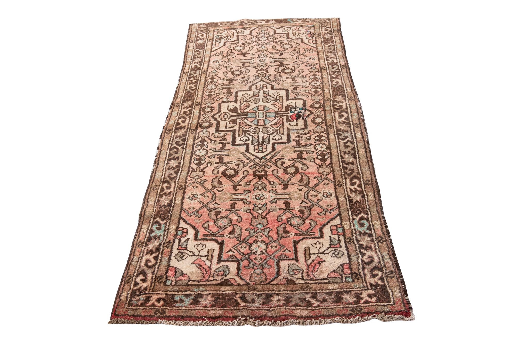100cm x 215cm anudado a mano Ultra Vintage Alfombra Persa Lana Pasillera