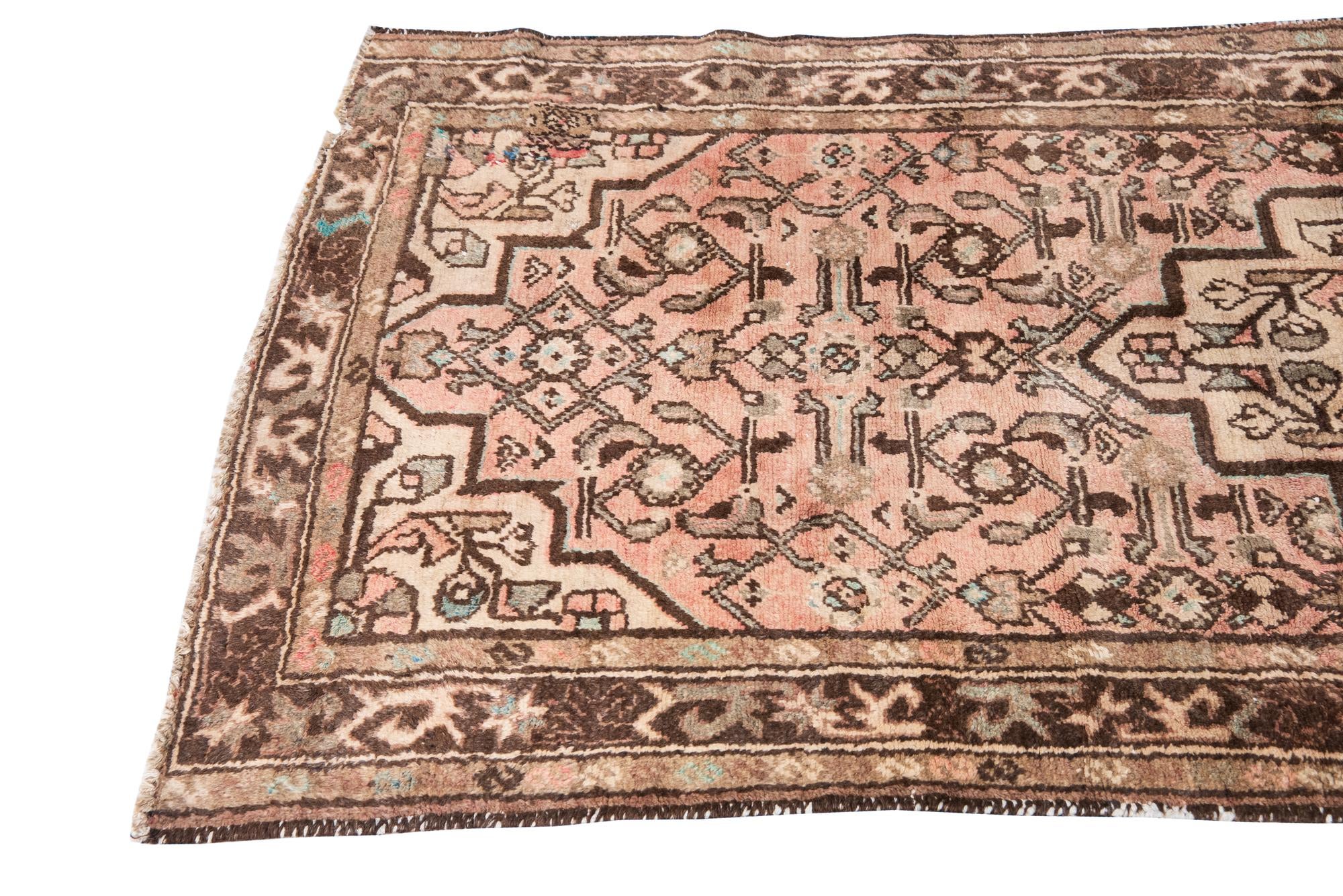 100cm x 215cm anudado a mano Ultra Vintage Alfombra Persa Lana Pasillera
