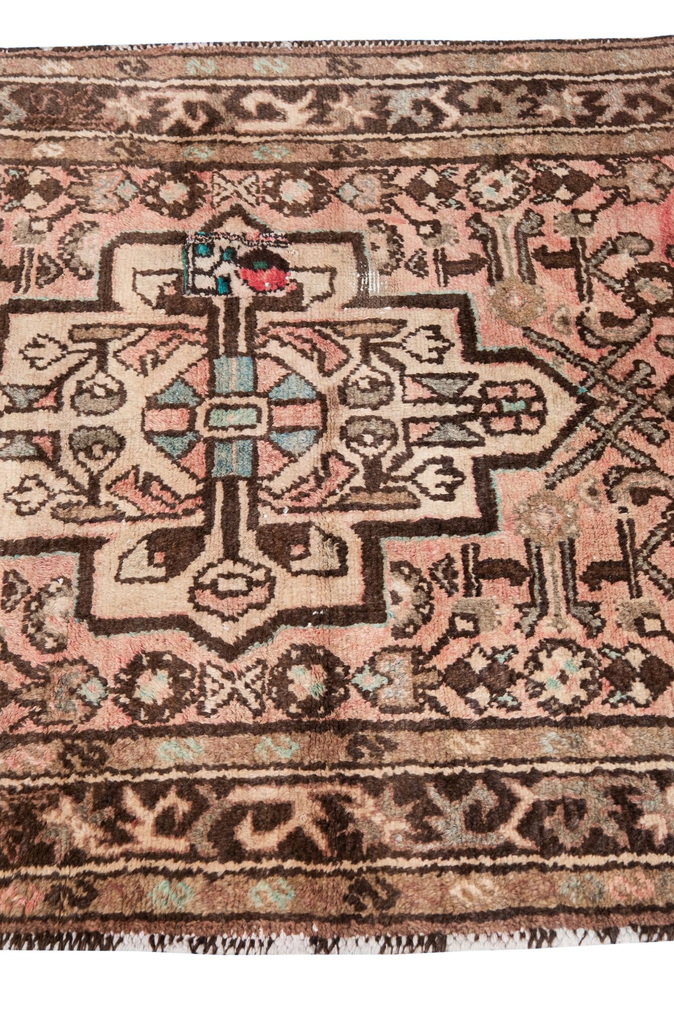 100cm x 215cm anudado a mano Ultra Vintage Alfombra Persa Lana Pasillera