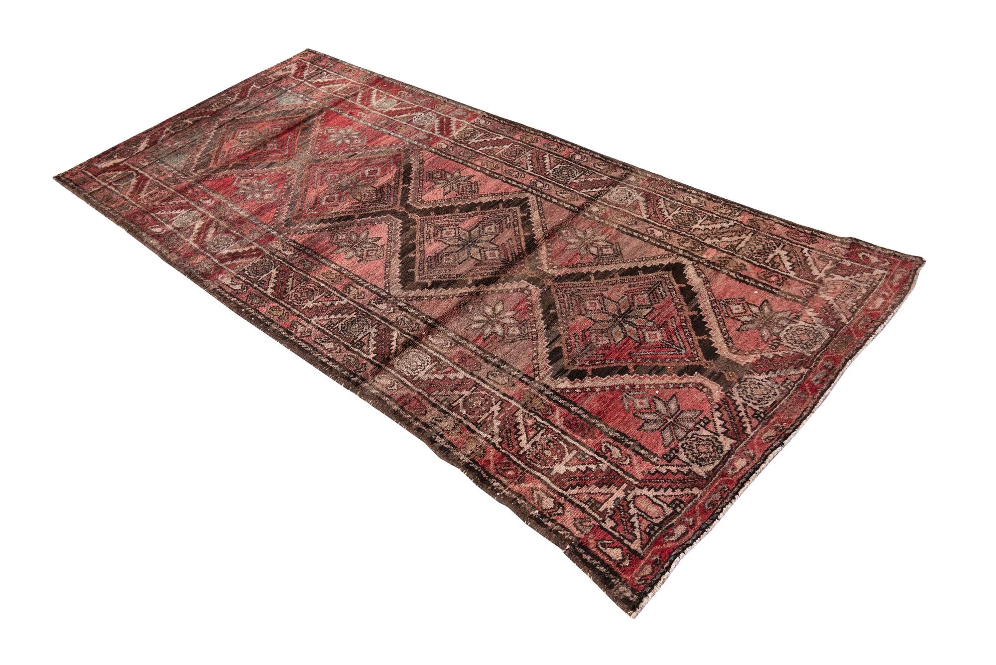 3' 6 x 7' 10 Hand Knotted Ultra Vintage Persian Wool Runner Rug
