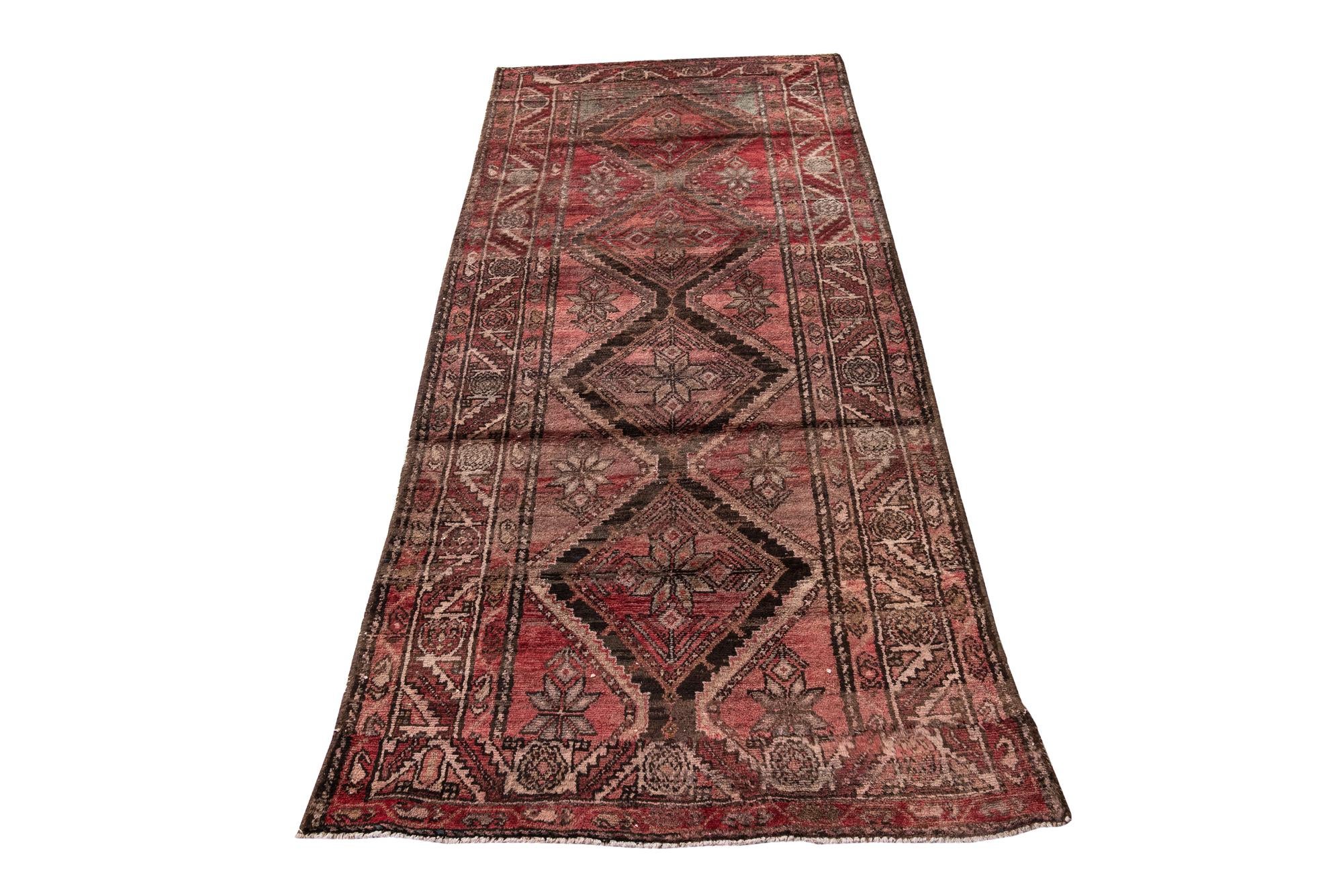 3' 6 x 7' 10 Hand Knotted Ultra Vintage Persian Wool Runner Rug