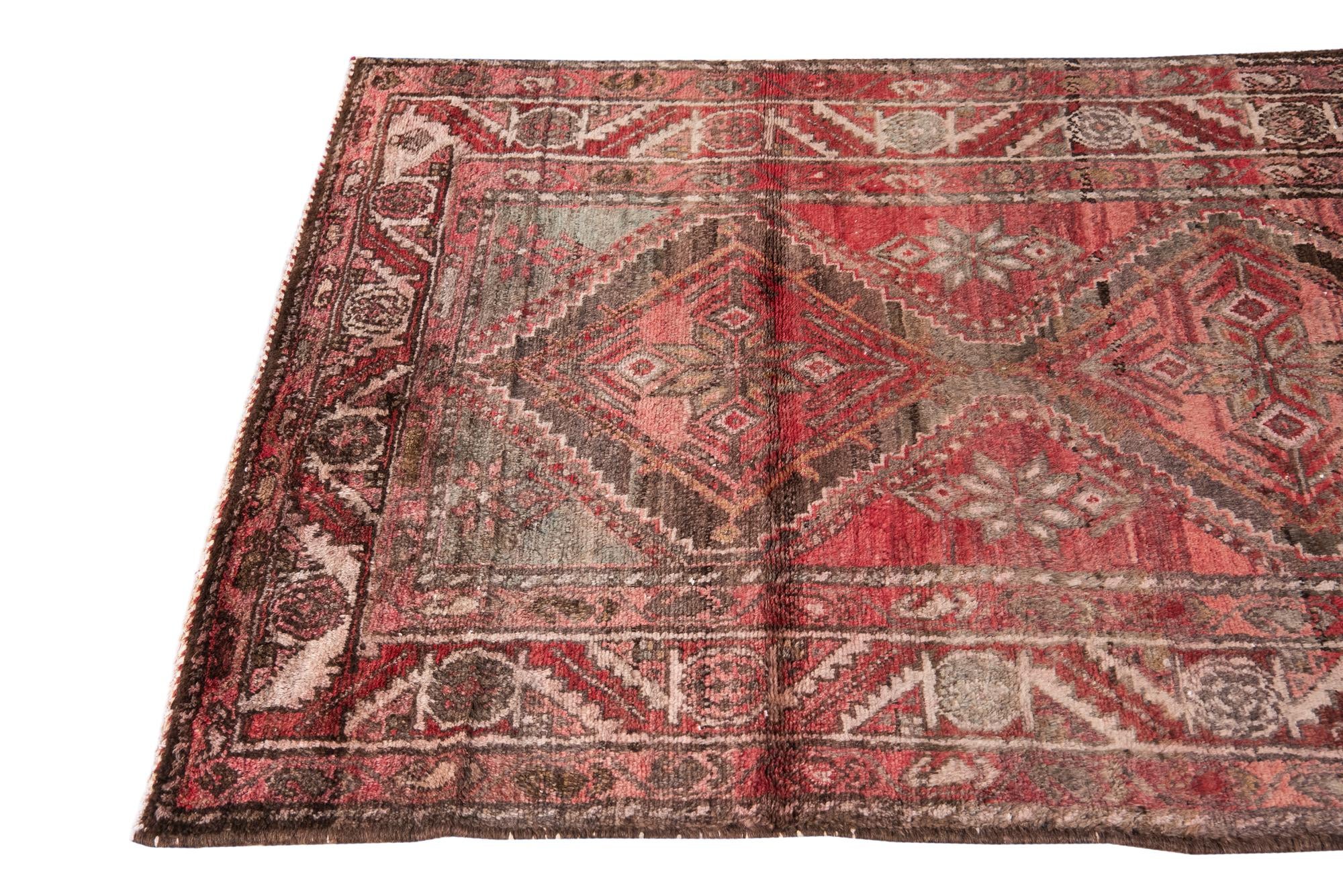 3' 6 x 7' 10 Hand Knotted Ultra Vintage Persian Wool Runner Rug