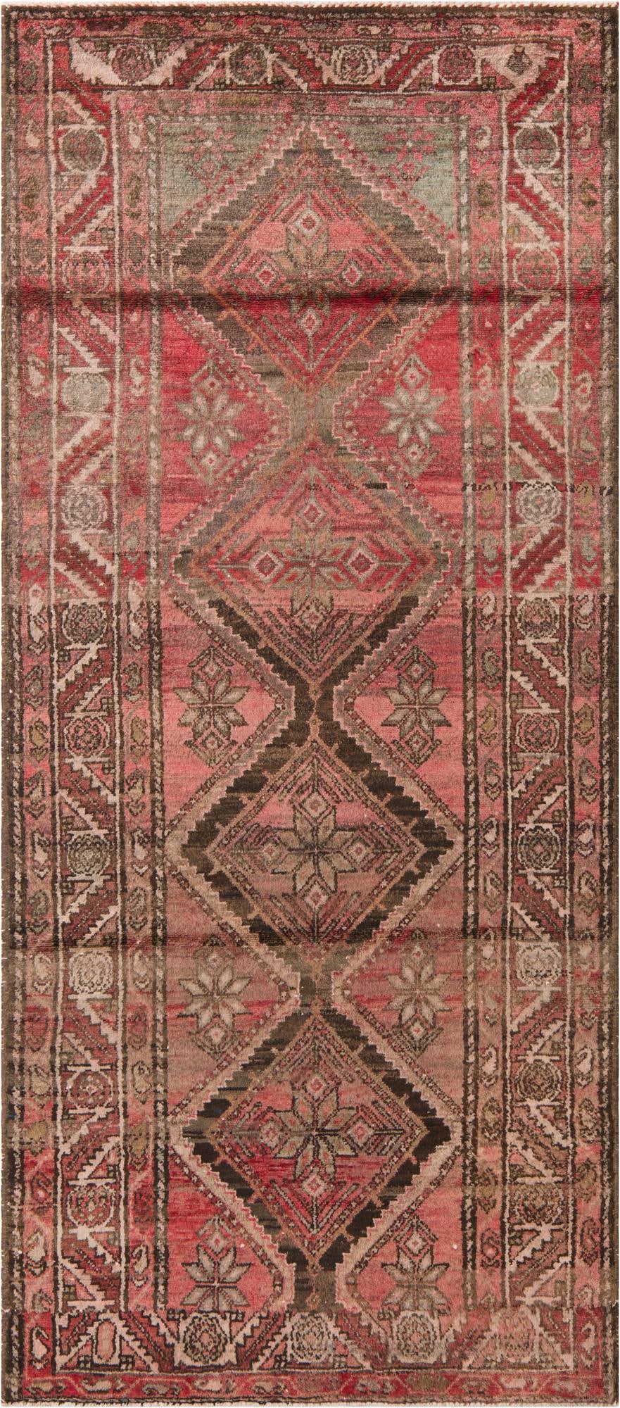 3' 6 x 7' 10 Hand Knotted Ultra Vintage Persian Wool Runner Rug