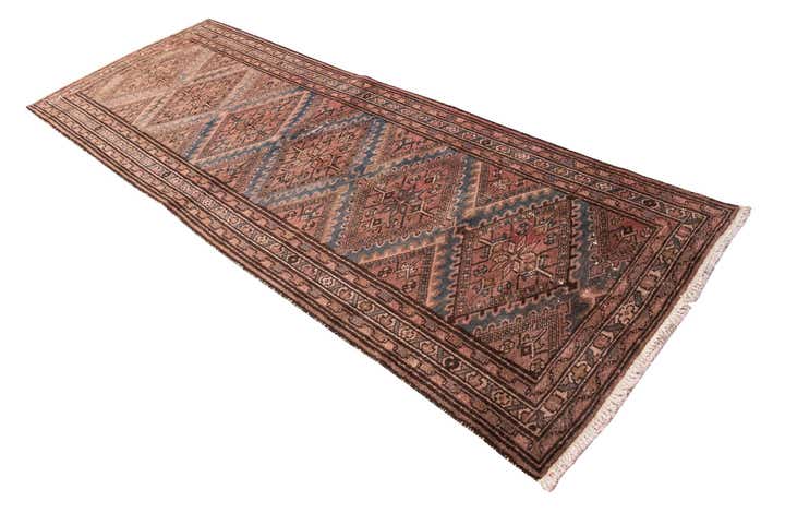 3' 6 x 9' 10 Hand Knotted Ultra Vintage Persian Wool Runner Rug