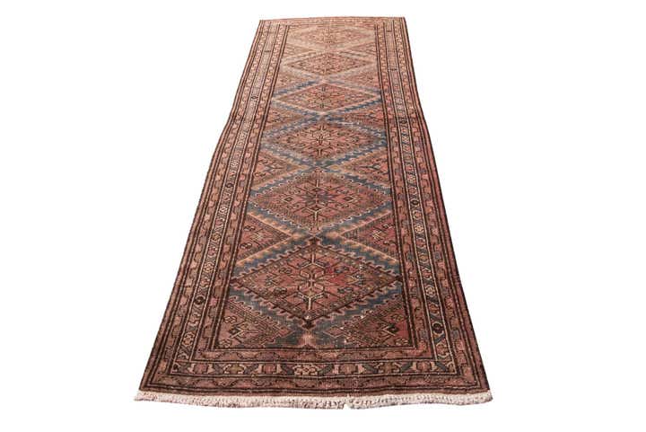 3' 6 x 9' 10 Hand Knotted Ultra Vintage Persian Wool Runner Rug