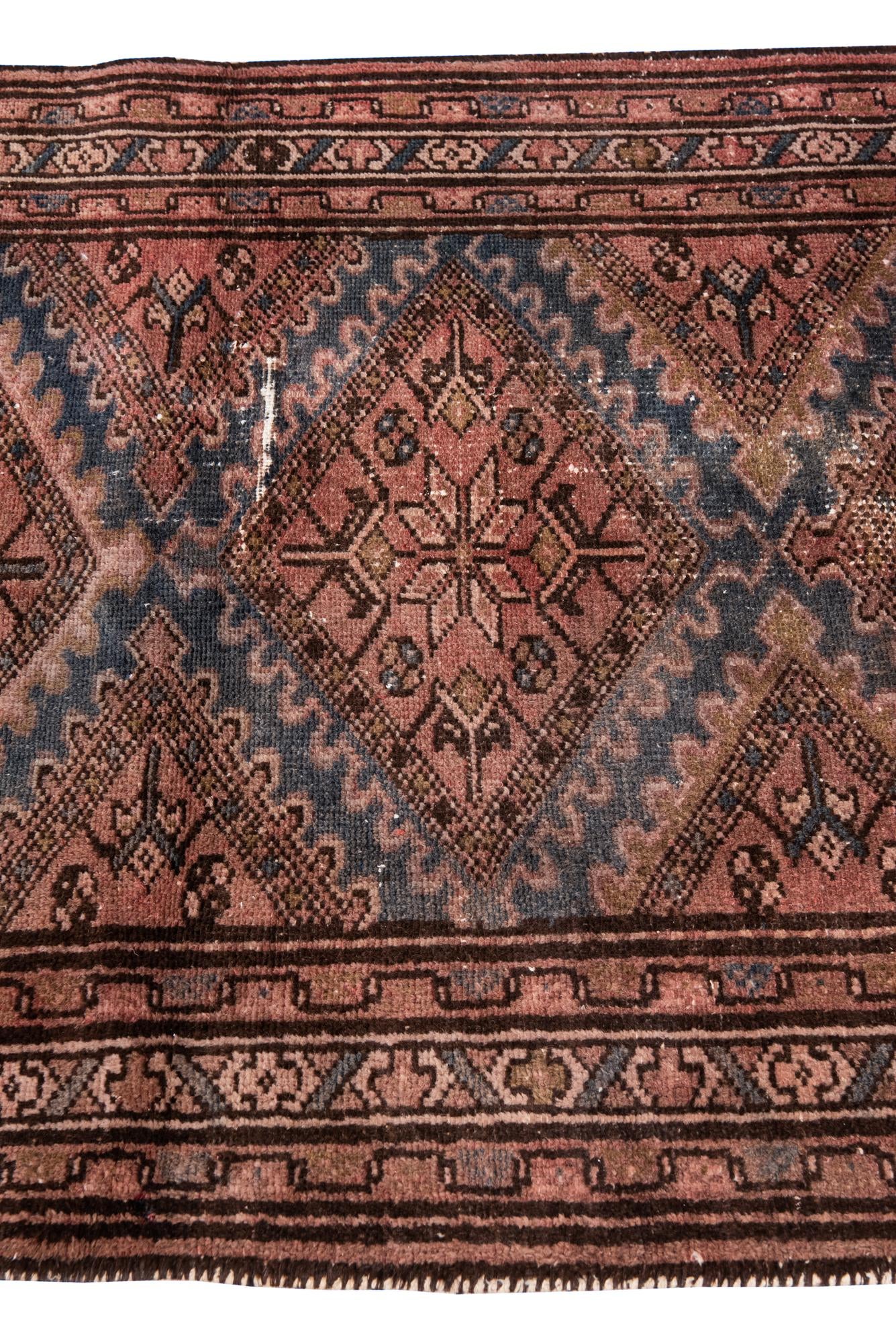 3' 6 x 9' 10 Hand Knotted Ultra Vintage Persian Wool Runner Rug