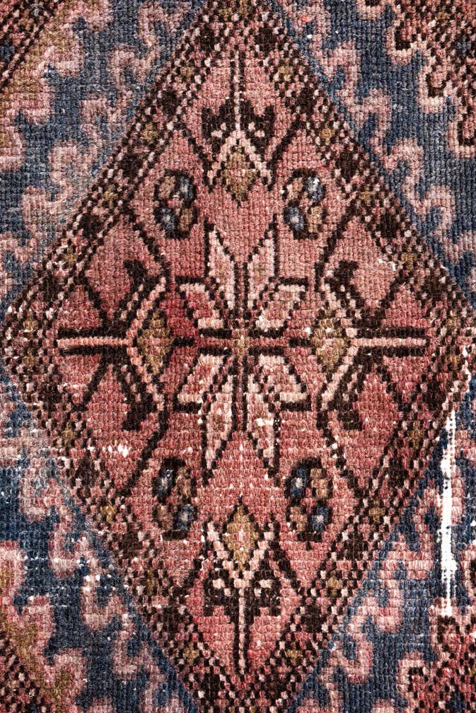 3' 6 x 9' 10 Hand Knotted Ultra Vintage Persian Wool Runner Rug