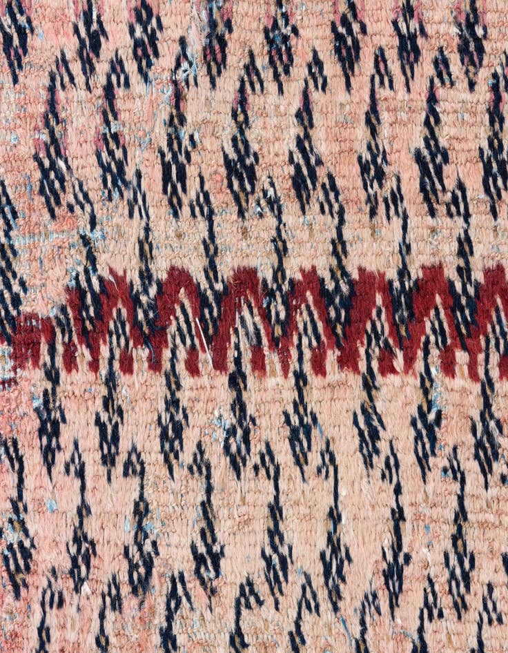Detail image of 3' 7 x 9' 7  Hand Knotted Ultra Vintage Persian Wool Runner Rug