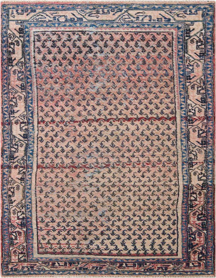 Primary image 3' 7 x 9' 7  Hand Knotted Ultra Vintage Persian Wool Runner Rug