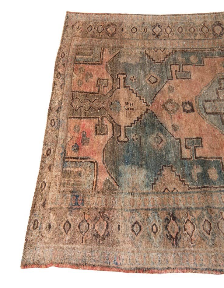 Detail image of 4' 4 x 9' 10  Hand Knotted Ultra Vintage Persian Wool Runner Rug