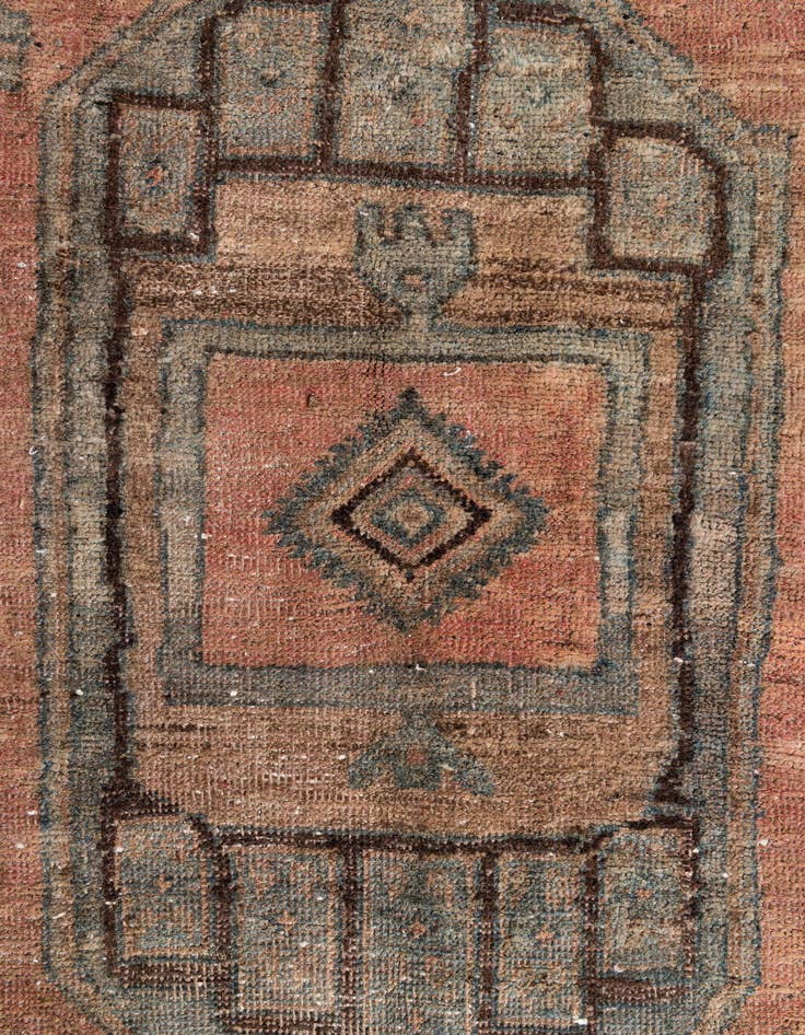 Detail image of 4' 4 x 9' 10  Hand Knotted Ultra Vintage Persian Wool Runner Rug