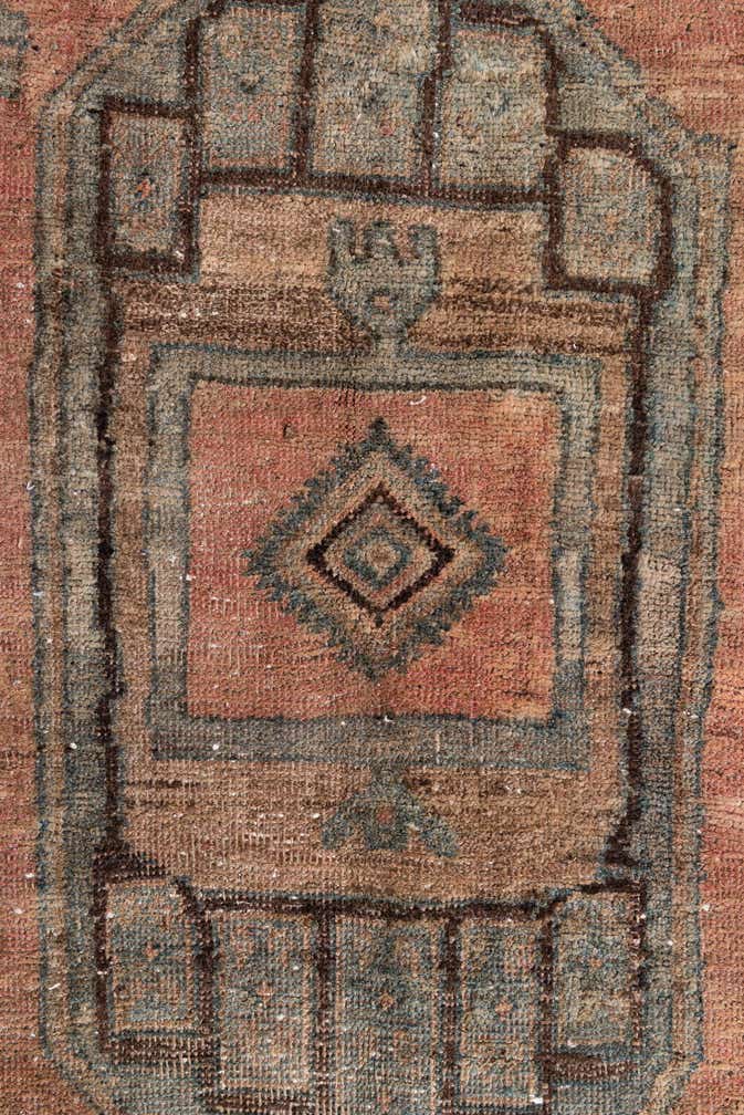 4' 4 x 9' 10 Hand Knotted Ultra Vintage Persian Wool Runner Rug