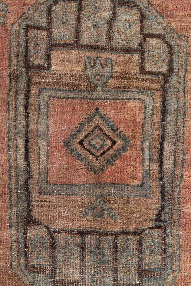 Detail image of 4' 4 x 9' 10 Hand Knotted Ultra Vintage Persian Wool Runner Rug