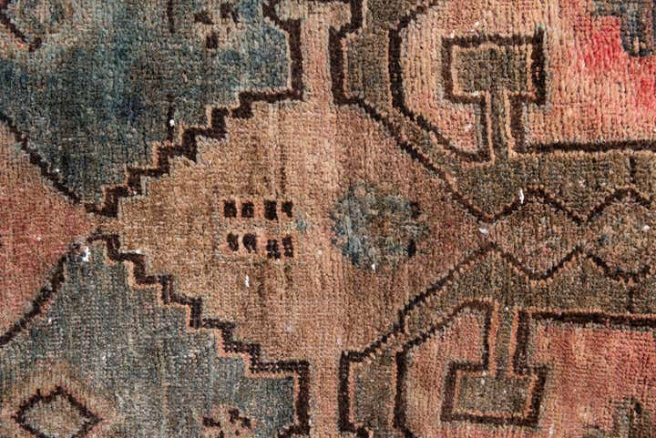 4' 4 x 9' 10 Hand Knotted Ultra Vintage Persian Wool Runner Rug