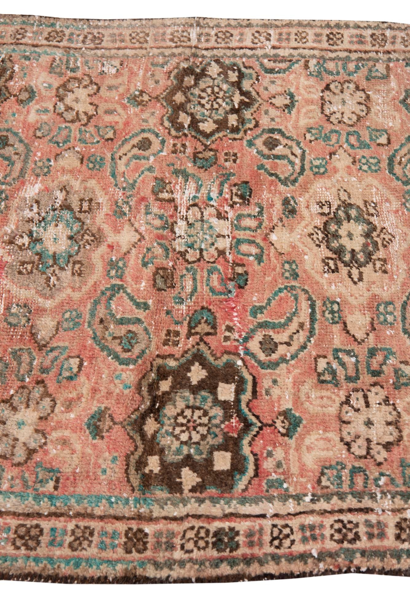 3' 4 x 10' 1 Hand Knotted Ultra Vintage Persian Wool Runner Rug