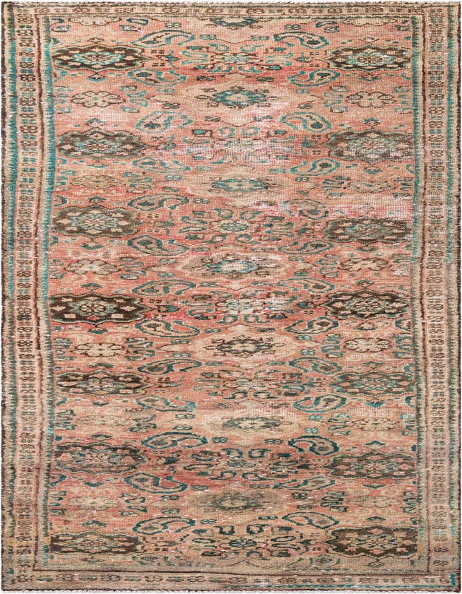 Detail image of 3' 4 x 10' 1 Hand Knotted Ultra Vintage Persian Wool Runner Rug