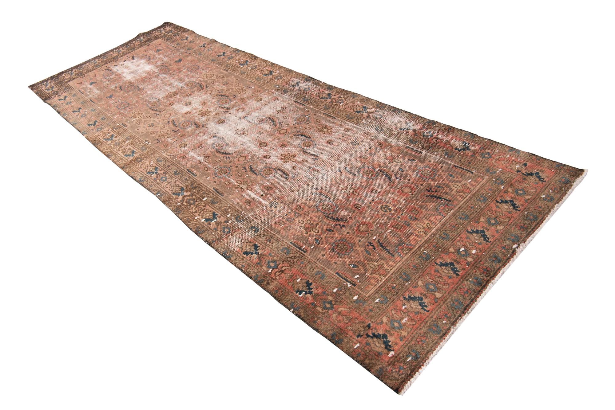 3' 6 x 10' 3 Hand Knotted Ultra Vintage Persian Wool Runner Rug