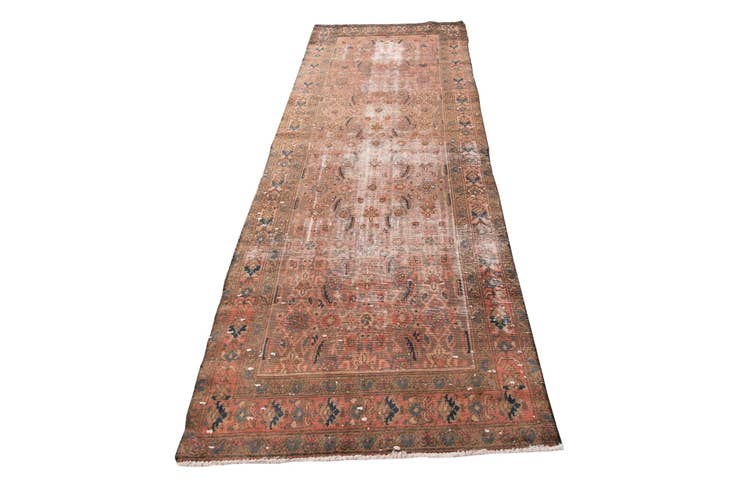 Detail image of 3' 6 x 10' 3 Hand Knotted Ultra Vintage Persian Wool Runner Rug