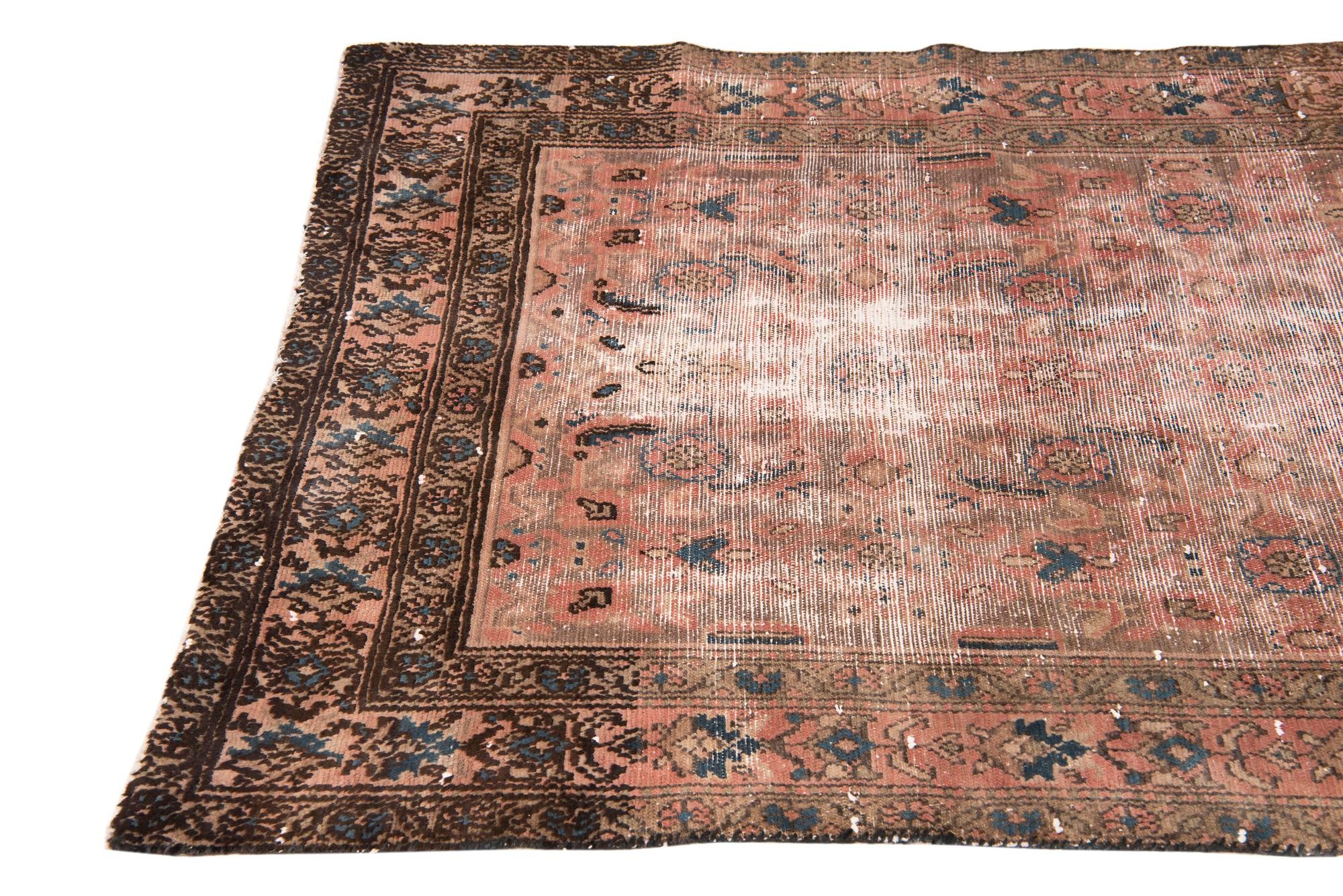 3' 6 x 10' 3 Hand Knotted Ultra Vintage Persian Wool Runner Rug