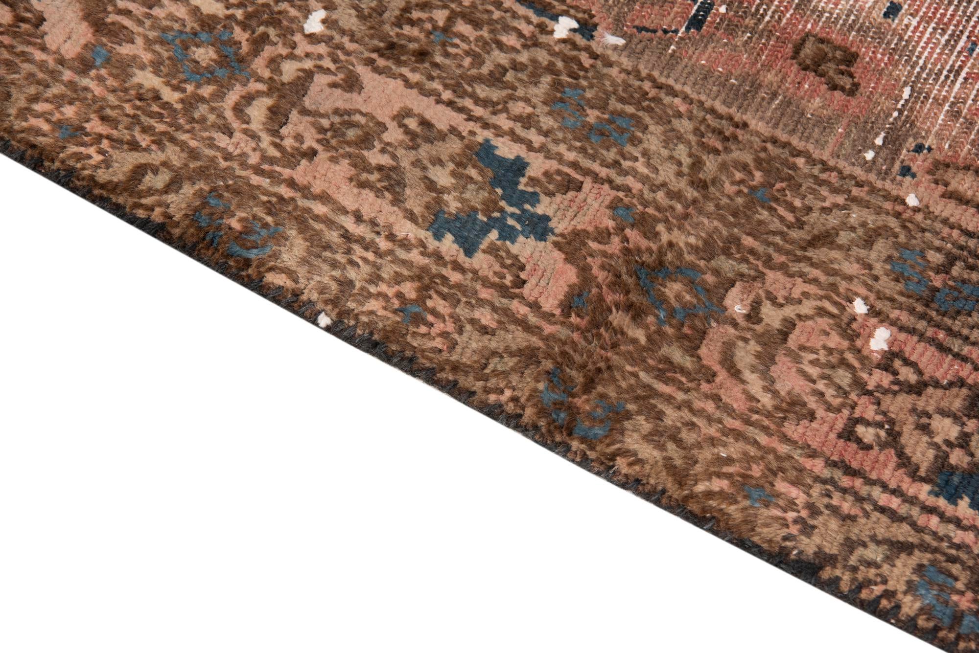 3' 6 x 10' 3 Hand Knotted Ultra Vintage Persian Wool Runner Rug