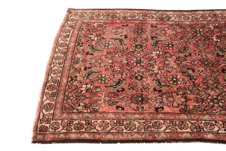 Detail image of 3' 8 x 9' 7 Hand Knotted Ultra Vintage Persian Wool Runner Rug