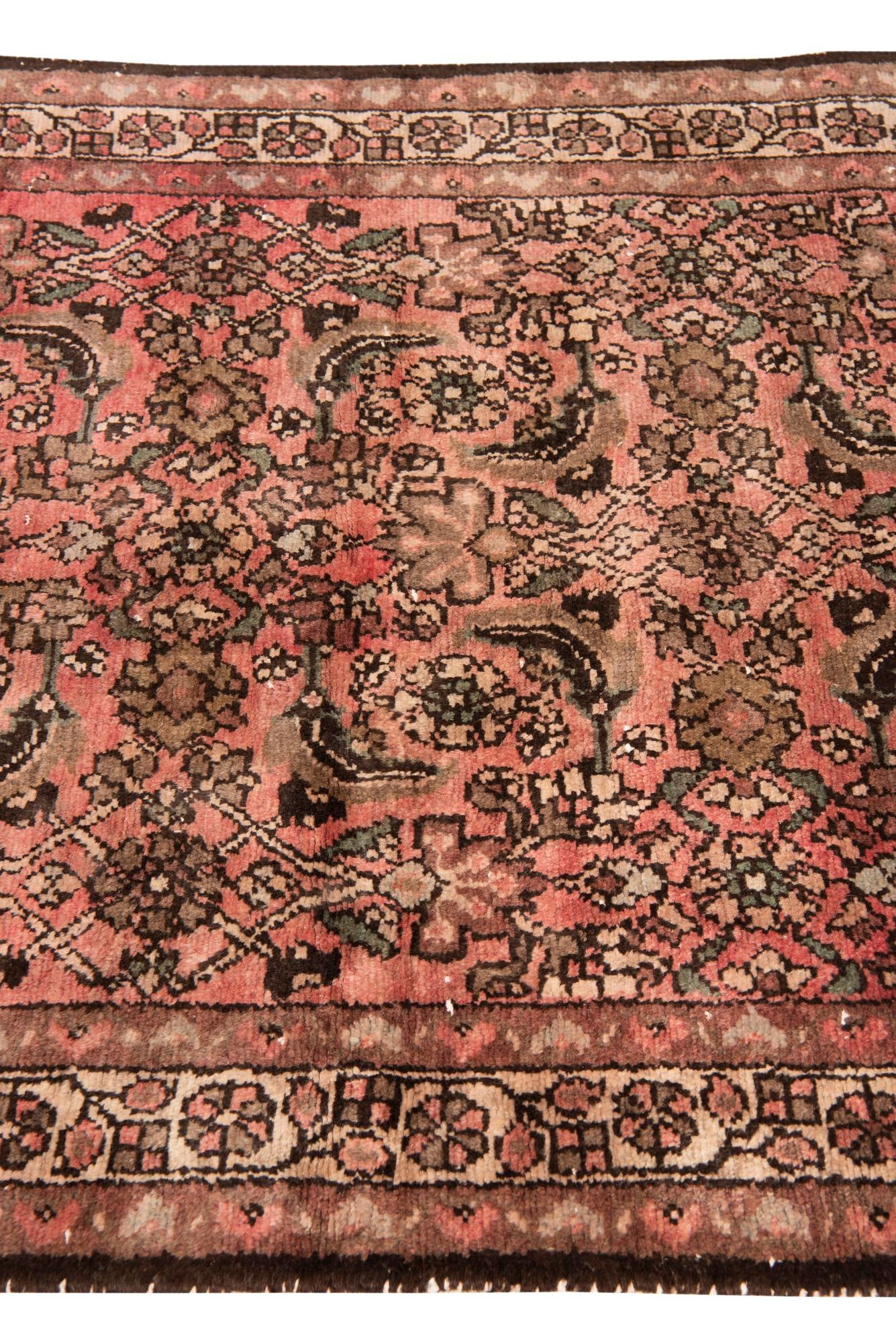 110cm x 290cm Hand Knotted Ultra Vintage Persian Wool Runner Rug