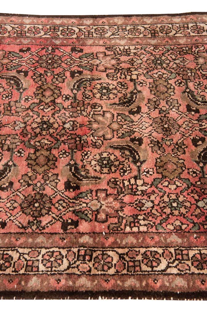 3' 8 x 9' 7 Hand Knotted Ultra Vintage Persian Wool Runner Rug
