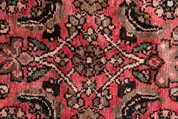 3' 8 x 9' 7 Hand Knotted Ultra Vintage Persian Wool Runner Rug