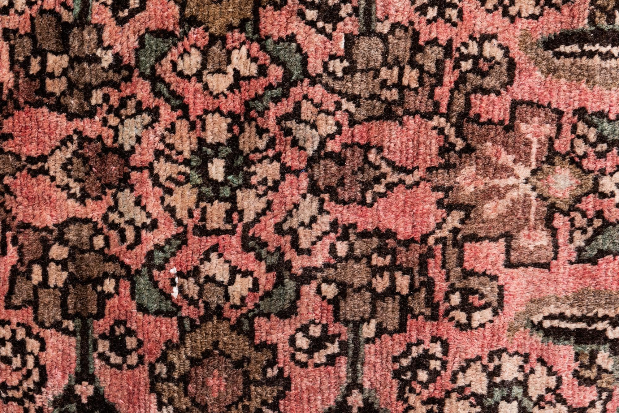 110cm x 290cm Hand Knotted Ultra Vintage Persian Wool Runner Rug