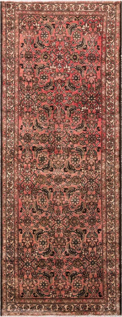 3' 8 x 9' 7 Hand Knotted Ultra Vintage Persian Wool Runner Rug