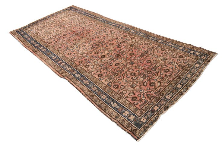 Detail image of 4' 4 x 9' 3 Hand Knotted Ultra Vintage Persian Wool Runner Rug