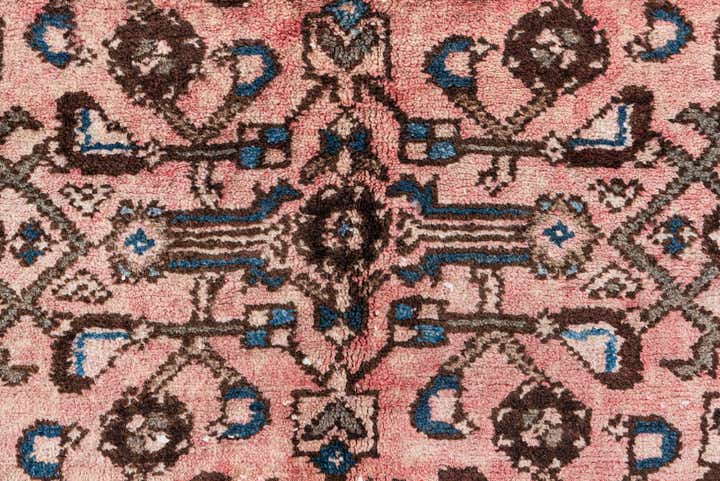 4' 4 x 9' 3 Hand Knotted Ultra Vintage Persian Wool Runner Rug
