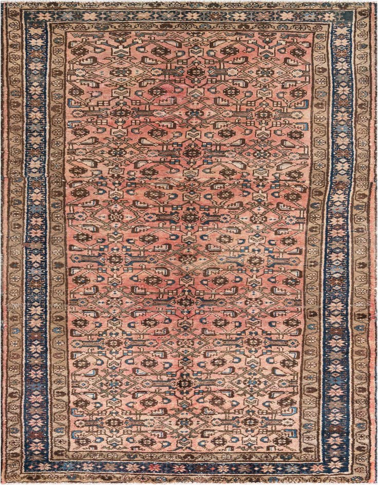 Detail image of 4' 4 x 9' 3 Hand Knotted Ultra Vintage Persian Wool Runner Rug