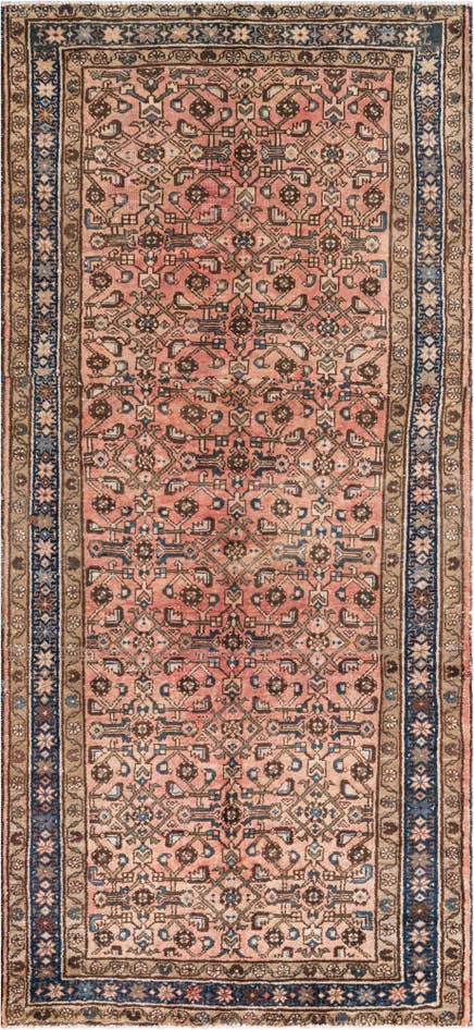 Detail image of 4' 4 x 9' 3 Hand Knotted Ultra Vintage Persian Wool Runner Rug