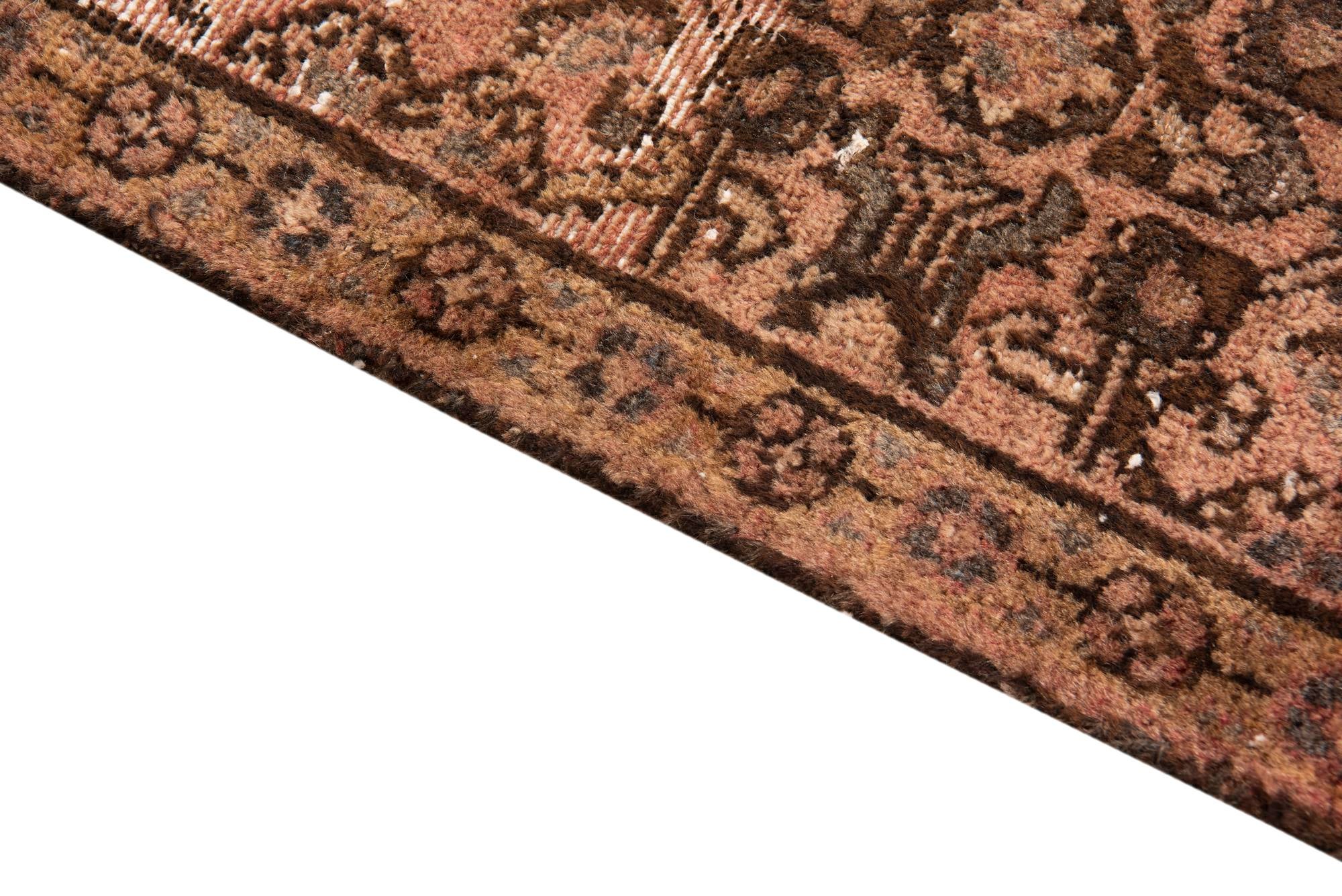 4' x 9' 9 Hand Knotted Ultra Vintage Persian Wool Runner Rug