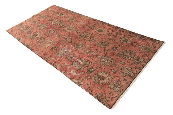 Detail image of 3' 6 x 7' 2 Hand Knotted Ultra Vintage Persian Wool Runner Rug