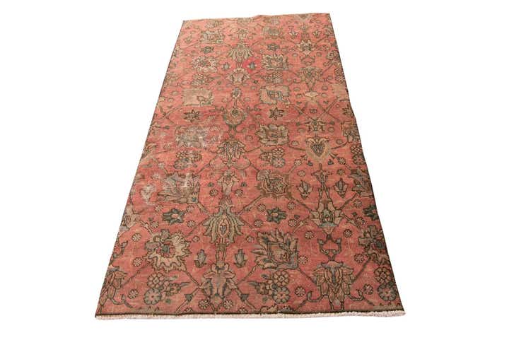 3' 6 x 7' 2 Hand Knotted Ultra Vintage Persian Wool Runner Rug