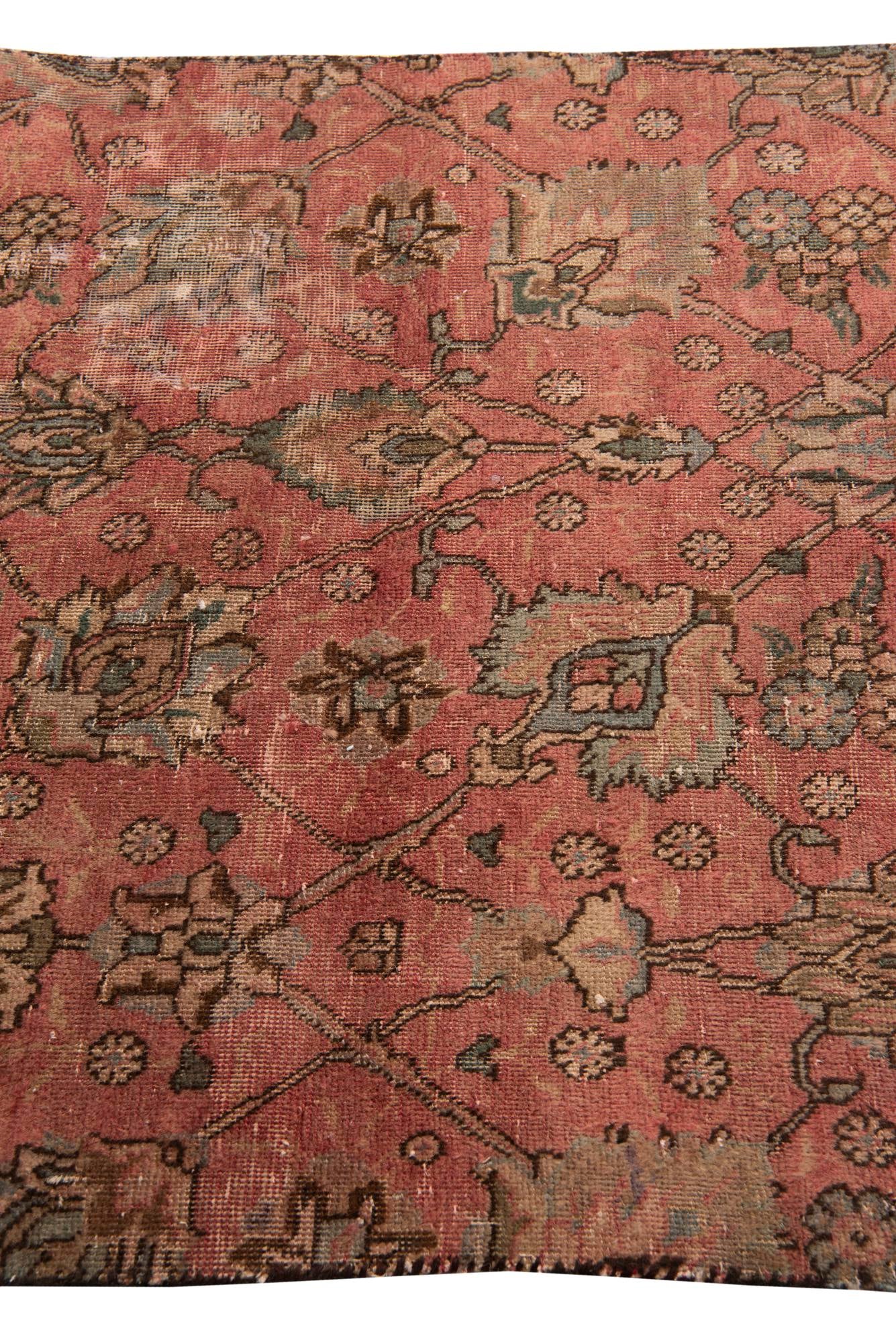 3' 6 x 7' 2 Hand Knotted Ultra Vintage Persian Wool Runner Rug