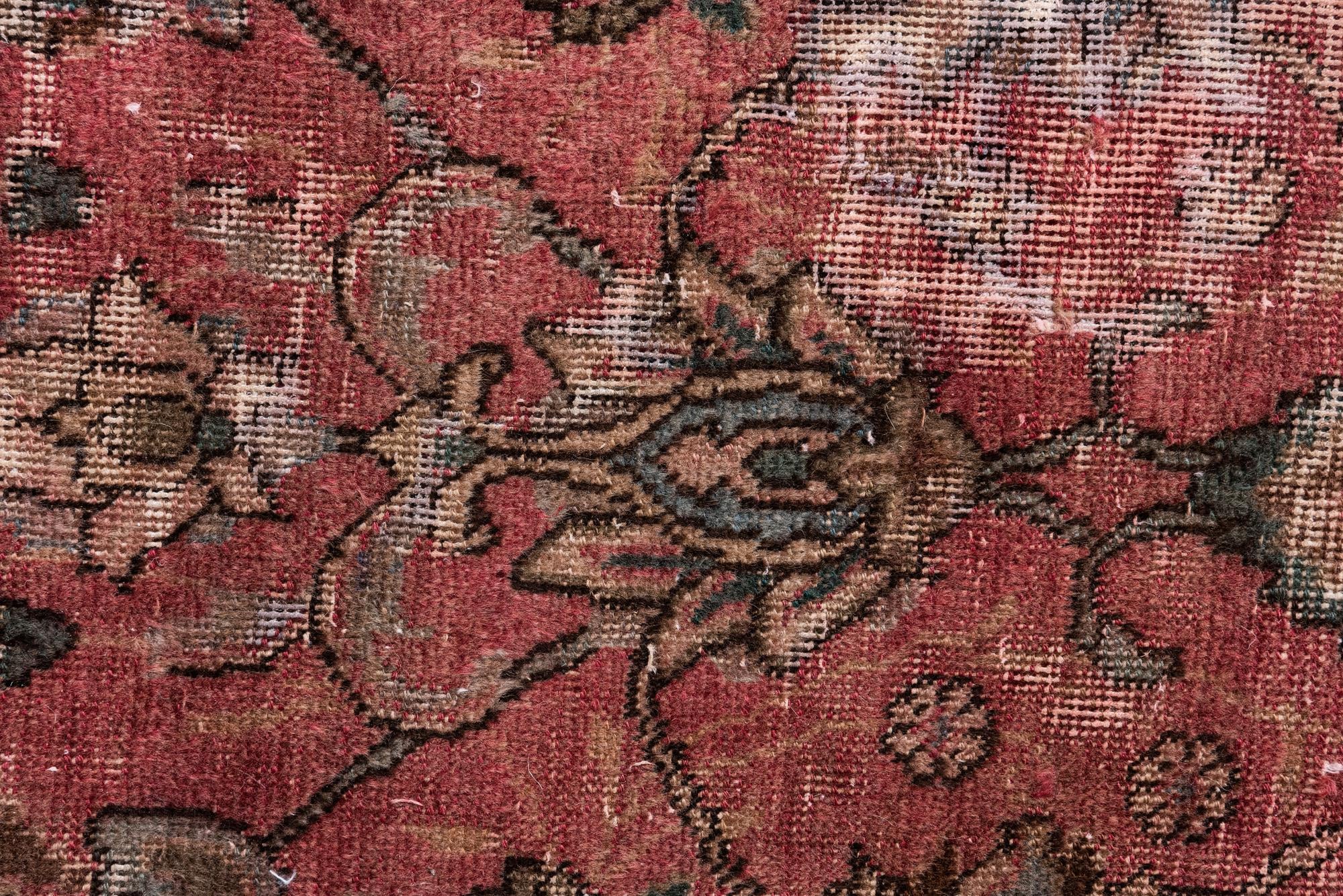 3' 6 x 7' 2 Hand Knotted Ultra Vintage Persian Wool Runner Rug