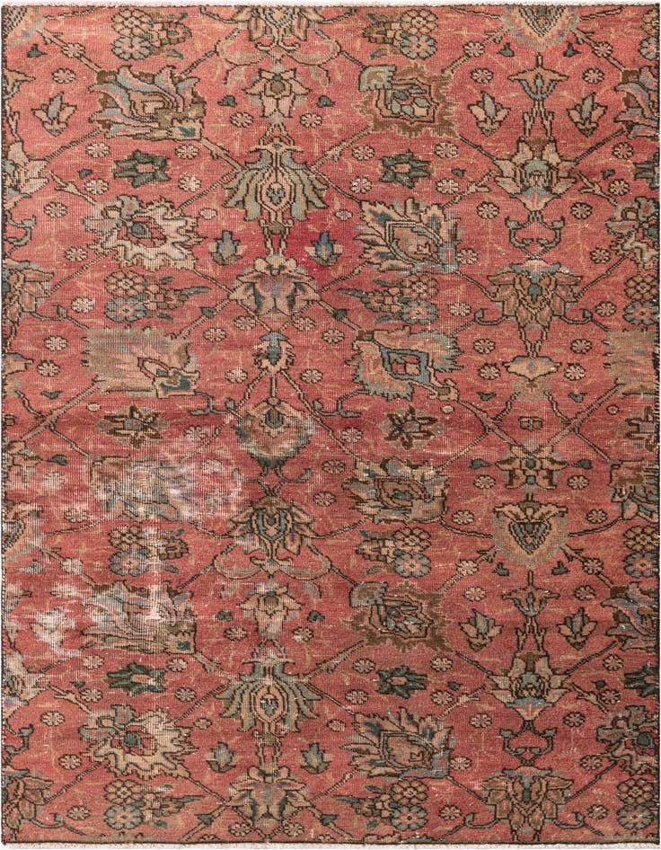 Detail image of 3' 6 x 7' 2 Hand Knotted Ultra Vintage Persian Wool Runner Rug