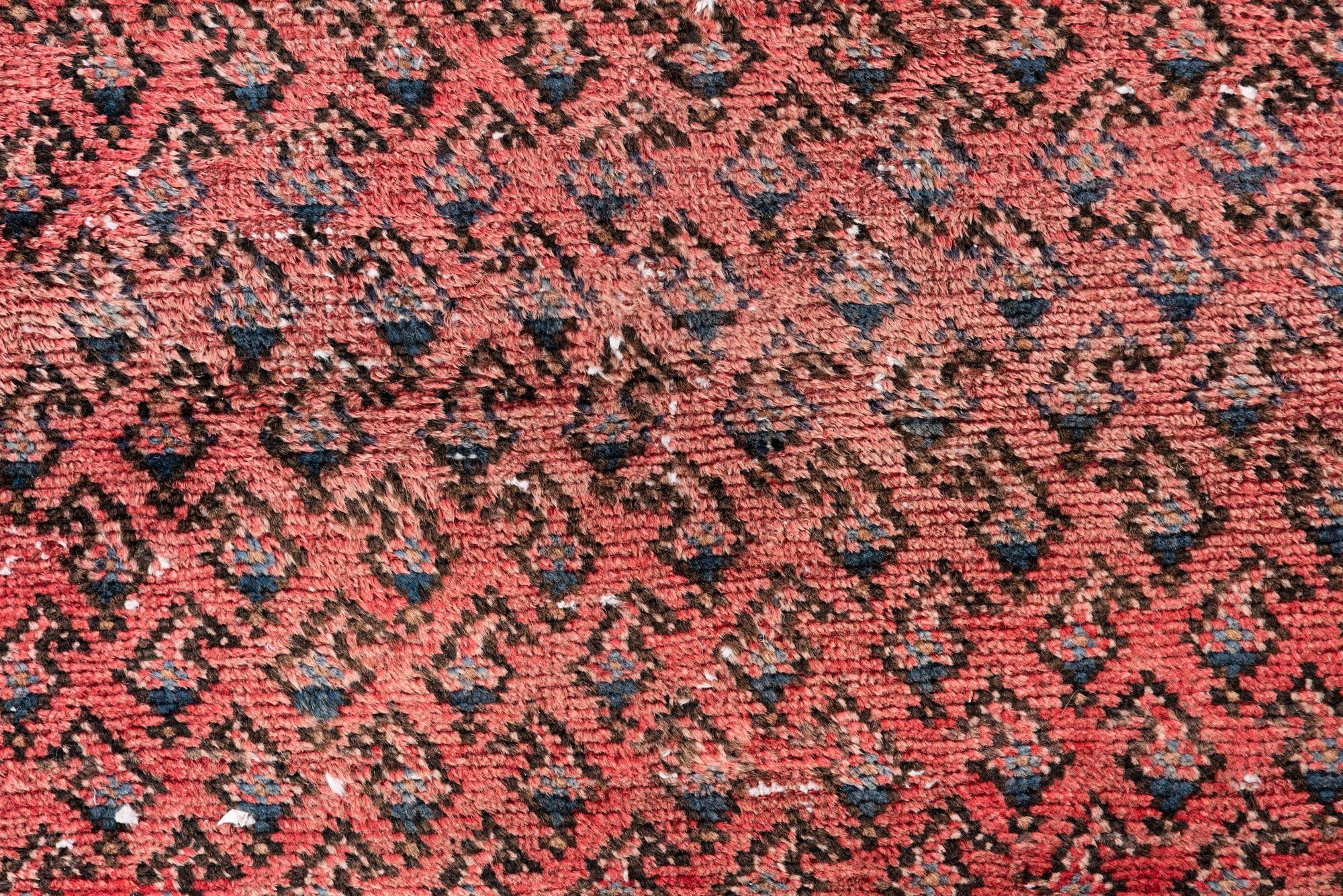 3' 7 x 10' 1 Hand Knotted Ultra Vintage Persian Wool Runner Rug