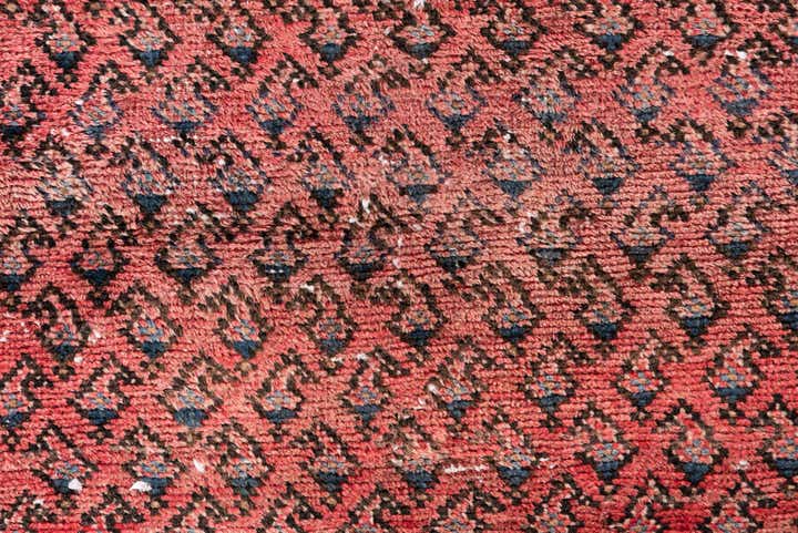 3' 7 x 10' 1 Hand Knotted Ultra Vintage Persian Wool Runner Rug